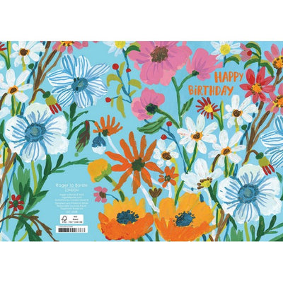 Blue Flowers Birthday Card | Roger La Borde | boogie + birdie