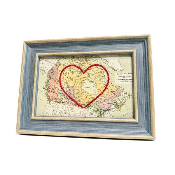 Canada Heart Map - Blue Frame | Sadie & June | boogie + birdie