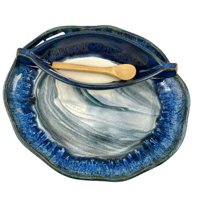 Blue Canoe on the Lake Dip Plate Set | Pavlo Pottery | boogie + birdie