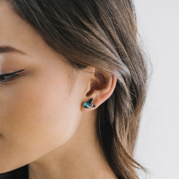 Blue Corsage Studs | Jewellery | boogie + birdie