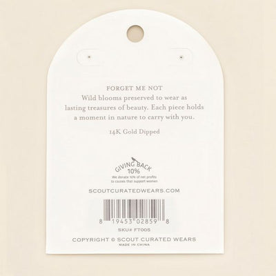Blue Forget-Me-Not Pressed Flower Gold Threader Earrings | Scout | boogie + birdie