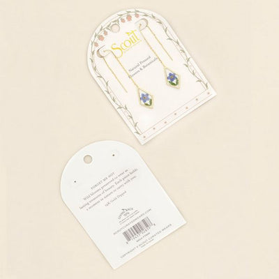 Blue Forget-Me-Not Pressed Flower Gold Threader Earrings | Scout | boogie + birdie