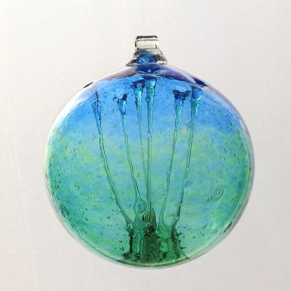 Blue & Green Glass Spirit Ball | Kitras Glassworks | boogie + birdie