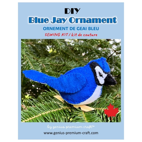 Bluejay Ornament Sewing Craft Kit | Set of 2 | Genius Premium | boogie + birdie