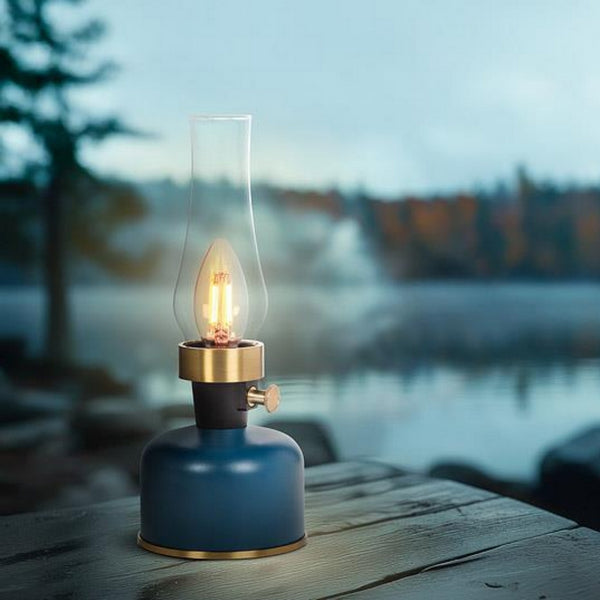 Blue LED Lantern with Chimney | Outdoor Goods | boogie + birdie