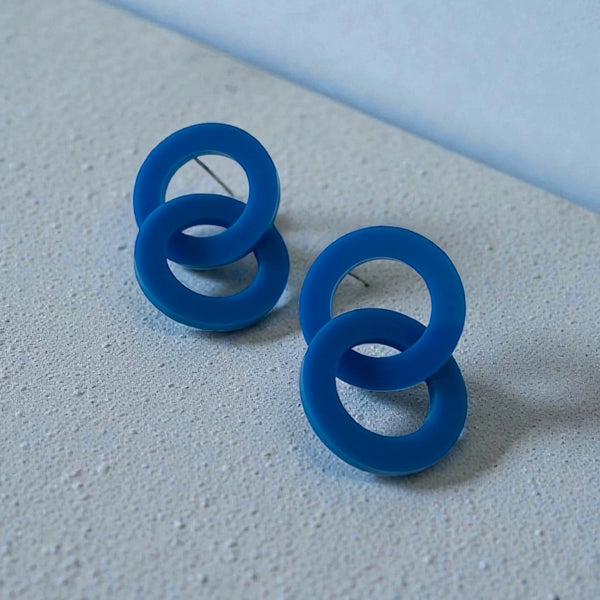 Blue Loop Drop Earrings | Ketoora | boogie + birdie