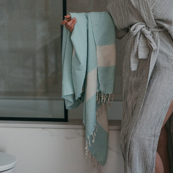 Blue Oasis Diamond Turkish Towel | Pokoloko | boogie + birdie