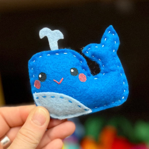 Blue Whale Catnip Toy | Puddin Paws | boogie + birdie