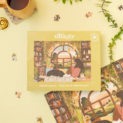 Book Nook 1000 Piece Puzzle | Villager Puzzles | boogie + birdie