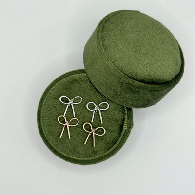 Silver Bow Earrings | Open Fire | boogie + birdie