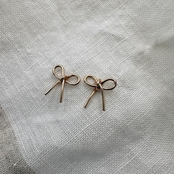 Gold Bow Earrings | Open Fire | boogie + birdie