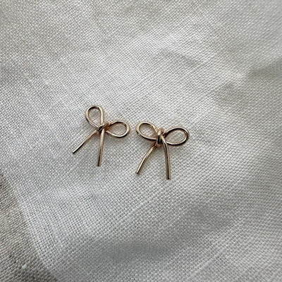 Gold Bow Earrings | Open Fire | boogie + birdie