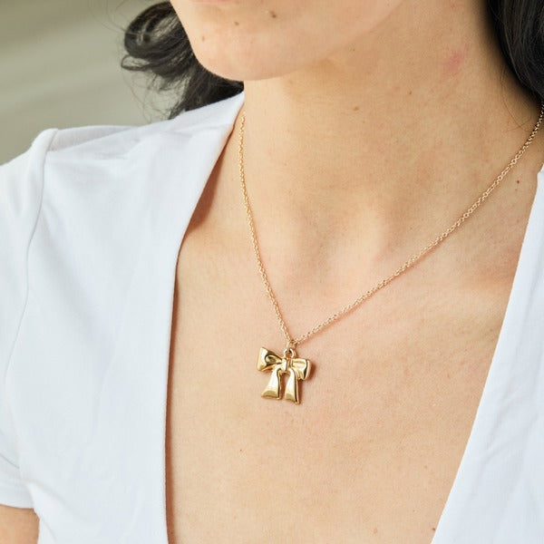 Gold Bow Necklace | Foxy Originals | boogie+birdie