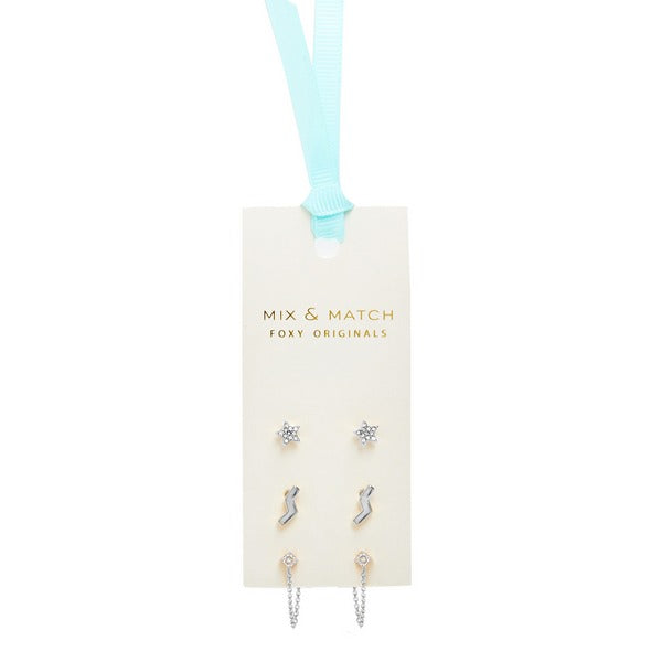 Silver Mix And Match Earring Set (MM106S) | Foxy Originals | boogie + birdie
