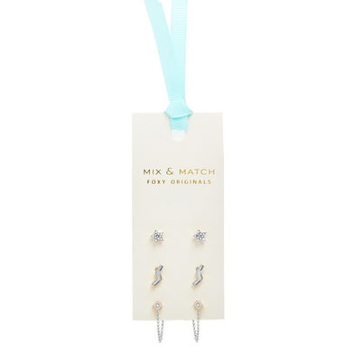 Silver Mix And Match Earring Set (MM106S) | Foxy Originals | boogie + birdie