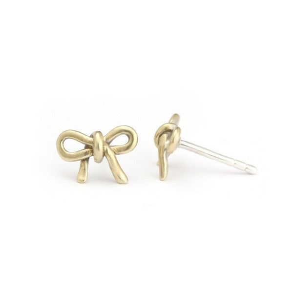 Bronze Bow Stud Earrings | Marmalade | boogie + birdie
