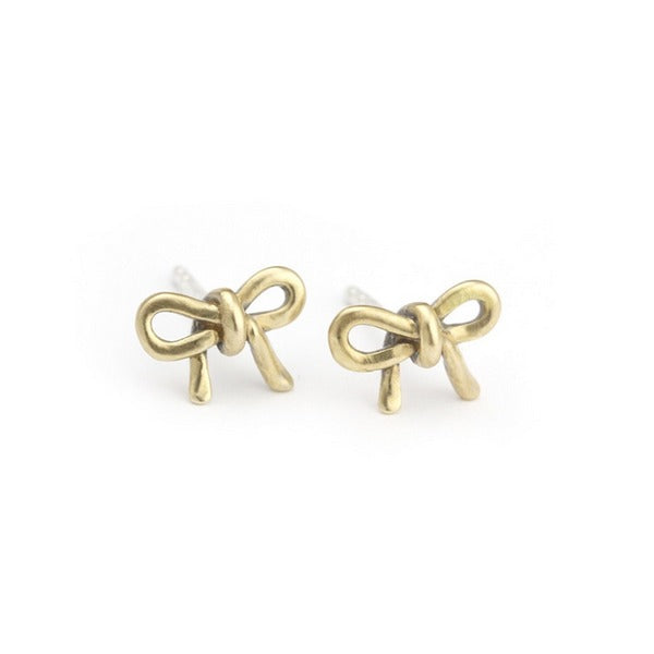 Bronze Bow Stud Earrings | Marmalade | boogie + birdie
