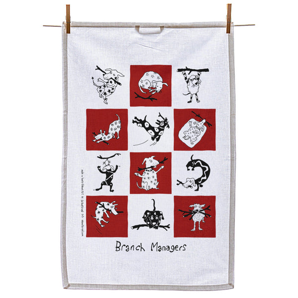 Branch Manager Rust Tea Towel | Sa Boothroyd | boogie + birdie