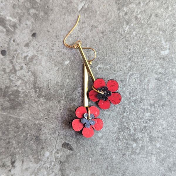 Bright Red Jasmine Drop Earrings | Hello Lovely | boogie + birdie 