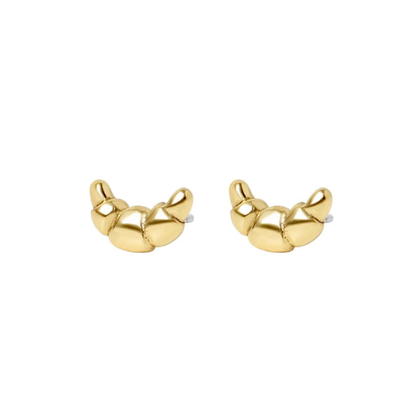 Gold Brioche Stud Earrings | BAMBU Jewellery | boogie + birdie