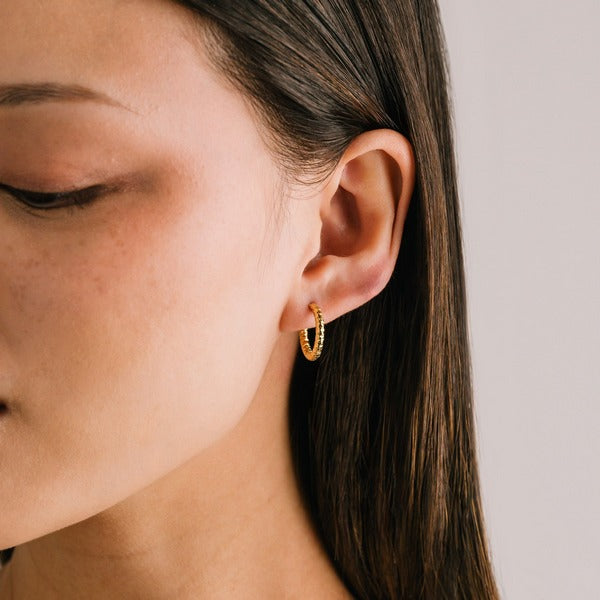 Gold Brit Waterproof Hoops | Lover's Tempo | boogie + birdie