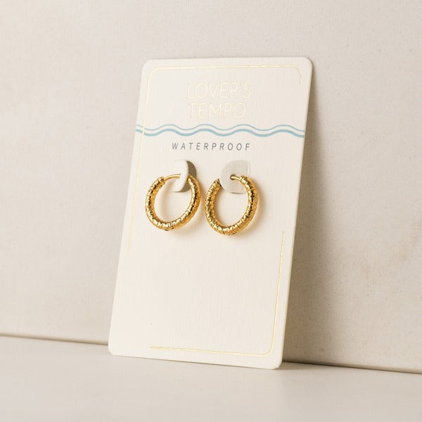 Gold Brit Waterproof Hoops | Lover's Tempo | boogie + birdie
