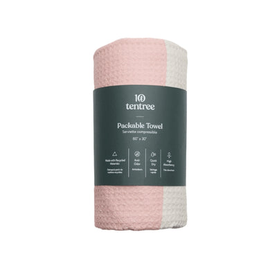Brohm Logo Pink/Green Towel (TAU6571-6225) | tentree | boogie + birdie