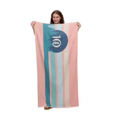 Brohm Logo Pink/Green Towel (TAU6571-6225) | tentree | boogie + birdie