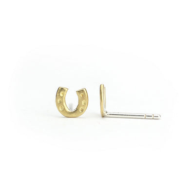 Bronze Horseshoe Stud Earrings | Marmalade Designs | boogie + birdie