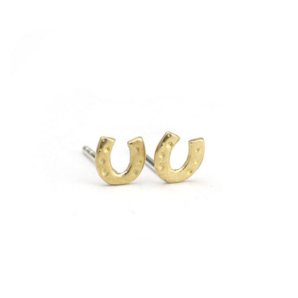 Bronze Horseshoe Stud Earrings | Marmalade Designs | boogie + birdie