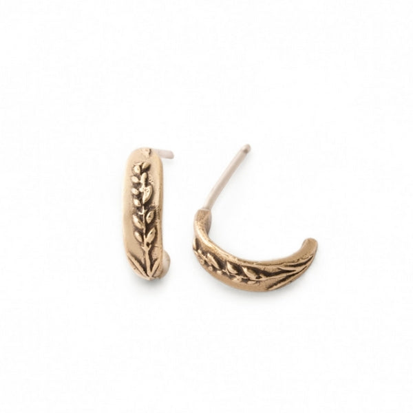Bronze Lavender Huggie Hoops  | Marmalade | boogie + birdie
