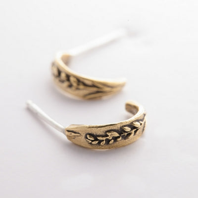 Bronze Lavender Huggie Hoops  | Marmalade | boogie + birdie