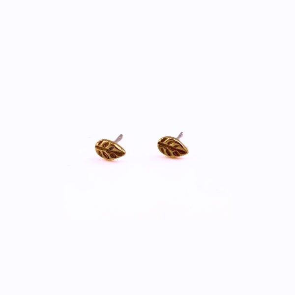 Bronze Leaf Stud Earrings | Marmalade Designs | boogie + birdie
