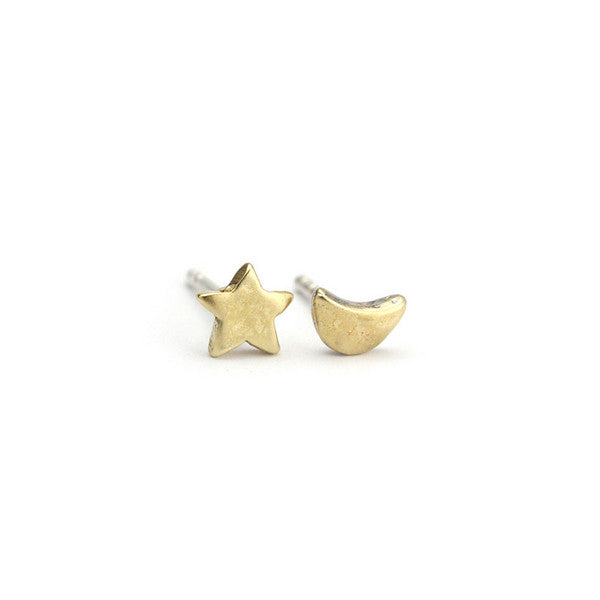 Bronze Moon & Star Earrings  | Marmalade | boogie + birdie