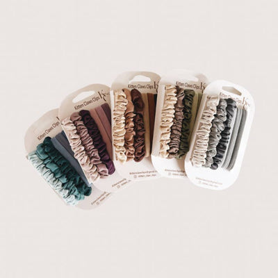 Brown Damage Free Hair Ties | Set of 6 | Kitten Claws Clips | boogie + birdie