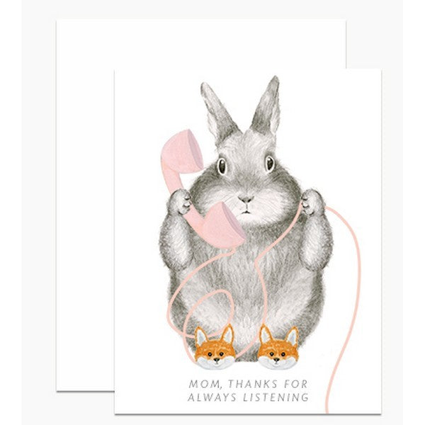 Bunny in Fox Slippers Mother's Day Card | Dear Hancock | boogie + birdie
