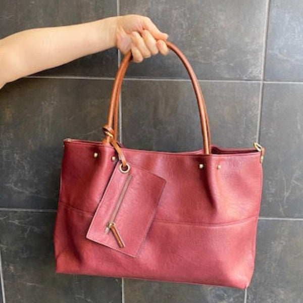 Burgundy 3-in-1 Tote Bag | Accessories | boogie + birdie

