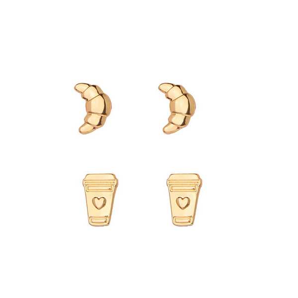 Gold Coffee Mix & Match Earring Set | Foxy Originals | boogie + birdie