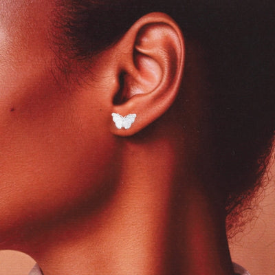 Silver Butterfly Stud Earrings | Attic Creations | boogie + birdie