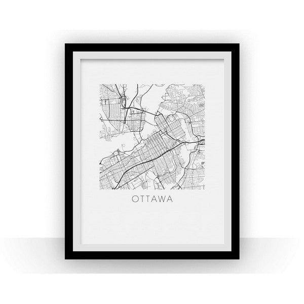Black & White Ottawa Print | I Like Maps | boogie + birdie