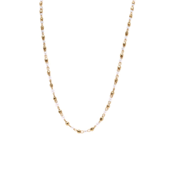Cabot with Pearl Gold Necklace | BAMBU Jewellery | boogie + birdie