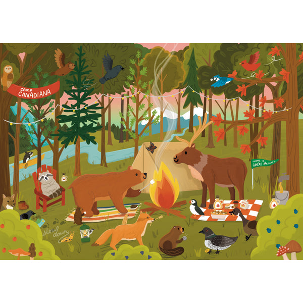 Camp Canadiana 250 Piece Puzzle | Villager Puzzles | boogie + birdie