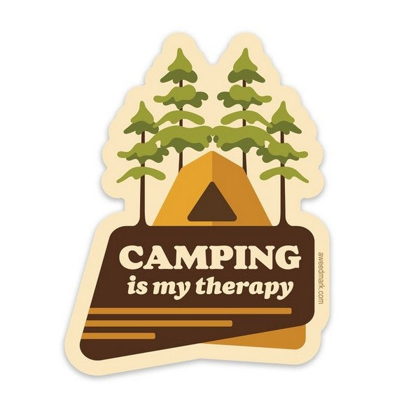 Camping Is My Therapy Sticker | Amanda Weedmark | boogie + birdie