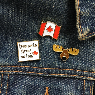 Canadian Flag Enamel Pin | carolyndraws | boogie + birdie