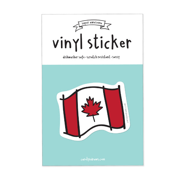 Canada Flag Sticker | carolyndraws | boogie + birdie