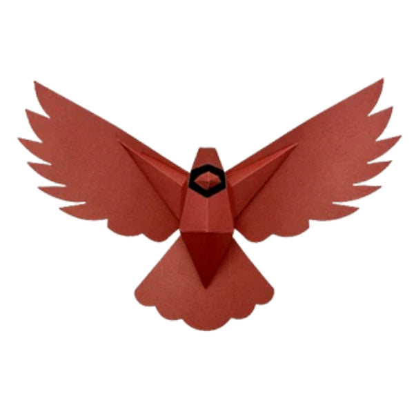Cardinal 3D Paper Craft Kit | Poly Paper Craft | boogie + birdie