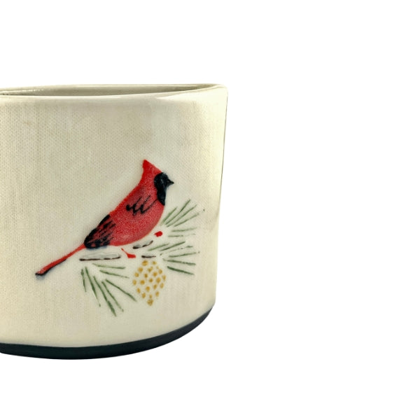 Cardinal on Pine Short Vase | Susan Robertson | boogie + birdie