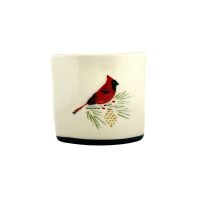 Cardinal on Pine Short Vase | Susan Robertson | boogie + birdie