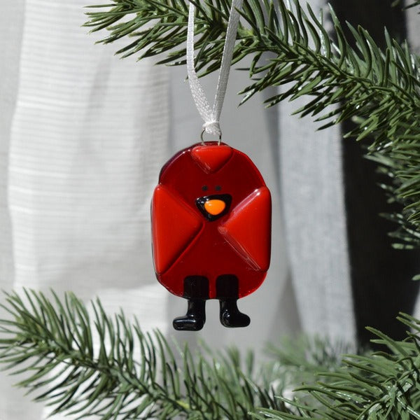 Glass Cardinal Ornament | Station Pole Nord | boogie + birdie