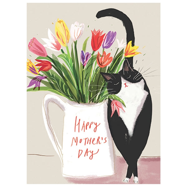Cat & Tulips Mother's Day Card | Greeting Cards | boogie + birdie
